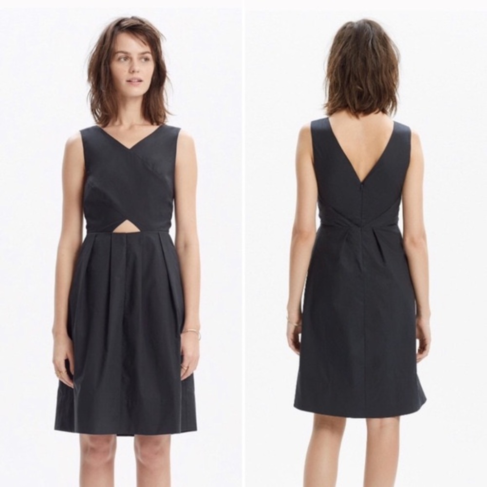 MADEWELL Navy Cutout Dress w/ Pockets